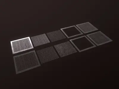Grate Floor Small Pack FREE Free low-poly 3D model