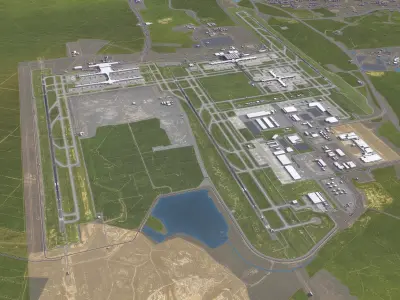 Kuala Lumpur - 3D Airport Model Low-poly 3D model