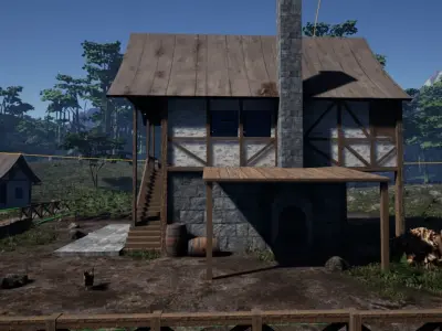 medivale wooden house 3D model