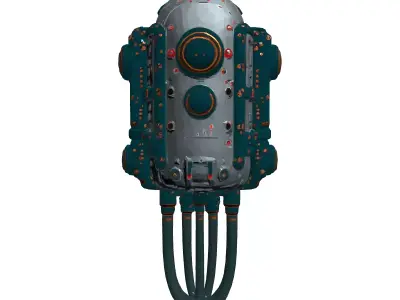 SciFi Floating Robot Drone 3D Model Low-poly 3D model