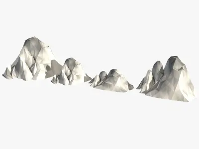 Mountain Landscape Low-poly 3D model