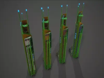 Sci-Fi Building-03 Low-poly 3D model