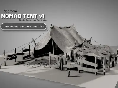 Traditional Nomad Tent v1 3D model