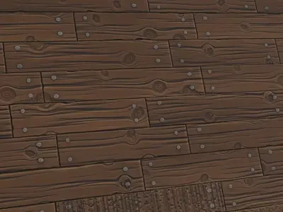 Stylized Dark Wood Floorboards Texture
