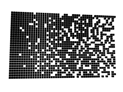 Pixel Composition Background v1 001 Low-poly 3D model