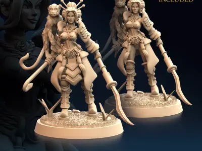 Captain Heralds of the White Throne Nude and Normal - Set x2 3D print model