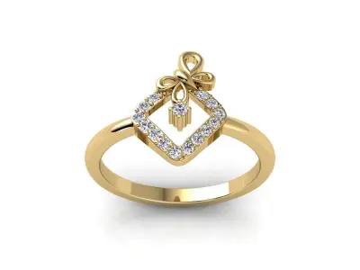 Light Weight Engagement Ring 3d Model  3D print model