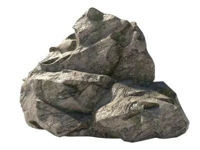 Sharp Cliff rock Low-poly 3D model