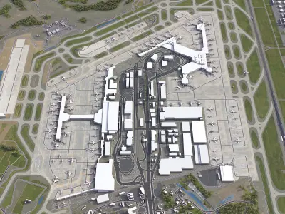 Narita - International Airport - NRT Low-poly 3D model