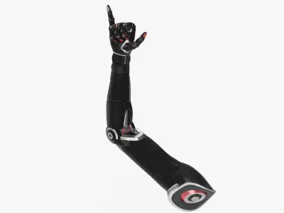 Cyborg arm shows jumbo 3D model