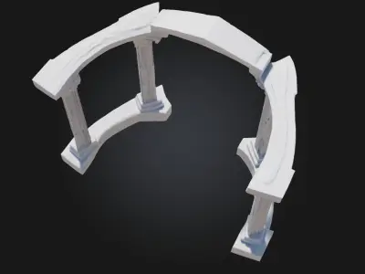 Ancient Pillars Archway  Gateway to a Lost Civilization 3D model