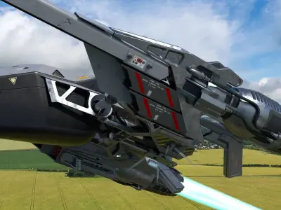 Fully rigged animated Space Fighter 3D model