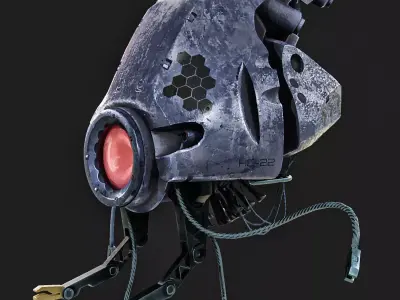 Sci fi drone Low-poly 3D model