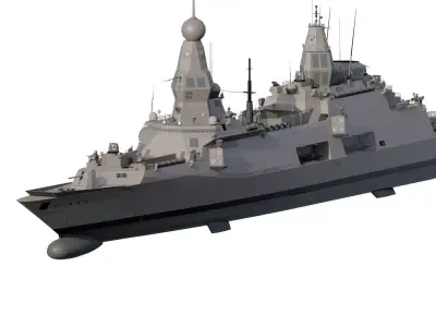 INDIAN NAVY MULTI ROLE DESTROYER 3D model