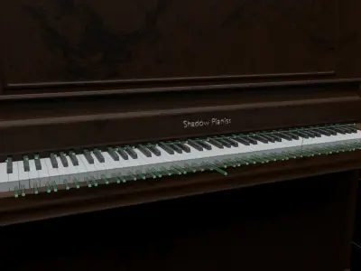 Piano with lights 3D model
