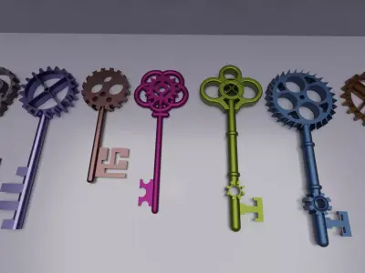 Mechanic keys 3D model
