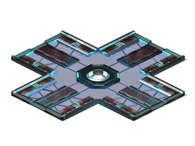 Satellite City Objects - Road 22 3D model