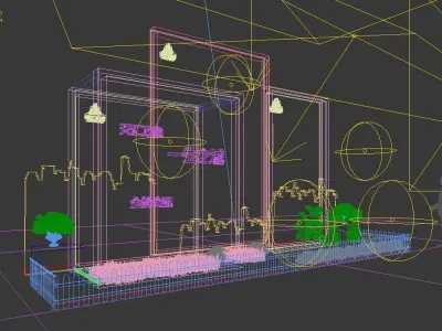 Concert party carnival stage 43 3D model