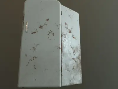 old fridge Low-poly 3D model