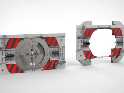 sci fi door 16 3D model