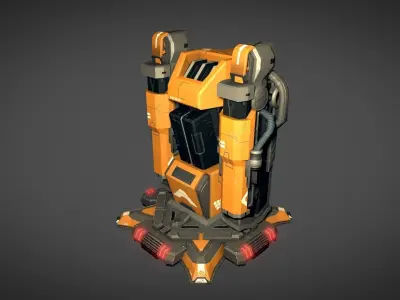 Sci Fi Plasma Cannon Low-poly 3D model