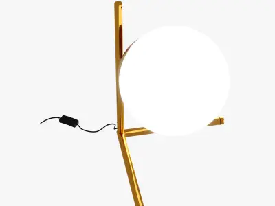 Modern Golden LED Lamp 3D model