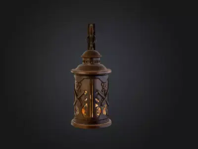 Antique Lantern Glow Low-poly 3D model