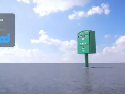 TW Posting Box Green 3D model
