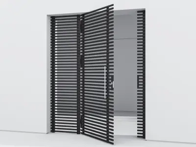 Aluminium door 47 3D model