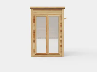 Indoor Sauna for 4 Person Low-poly 3D model