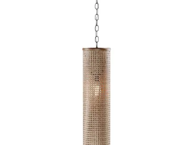 Hanging rattan lamp H700  3D model