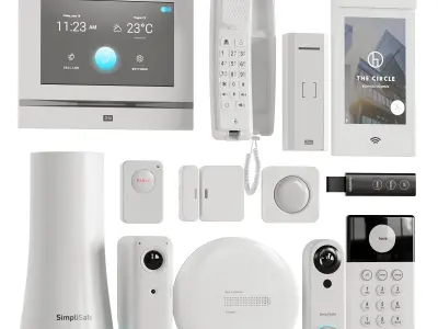 Equipment 6 Intercom And Security Set 2 Low-poly 3D model