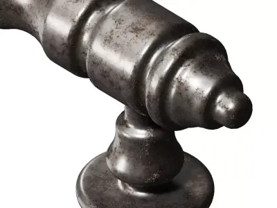 Rusty Door Handle 3D model