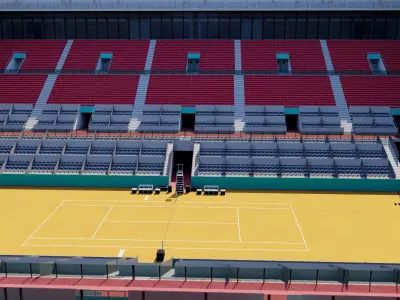 Caja Magica - Madrid Tennis court Low-poly 3D model