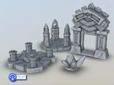 Magical totems - Warhammer resin FDM Age of Sigmar Bolt Action 3D print model
