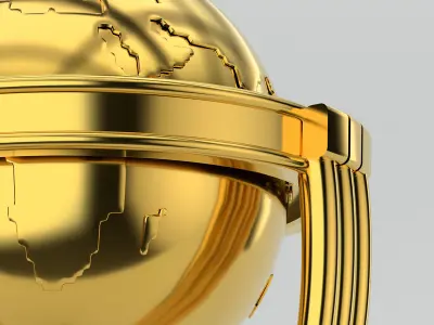 Cricket World Cup Trophy 3D model C4D 3D model