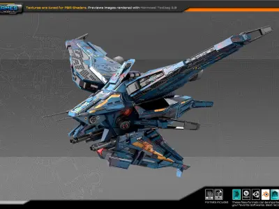 SF Bomber RK3 Low-poly 3D model