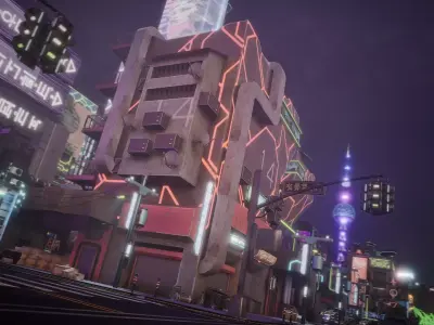 Cyber City Asset Pack 3D model