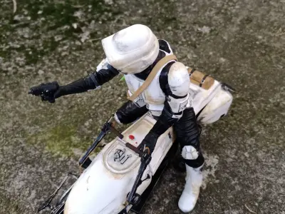 Mandalorian - Speeder bike with Yoda 3D print model