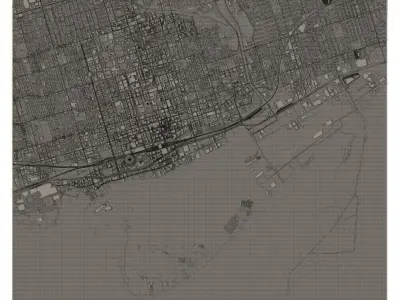 Cityscape Toronto Canada 3D model