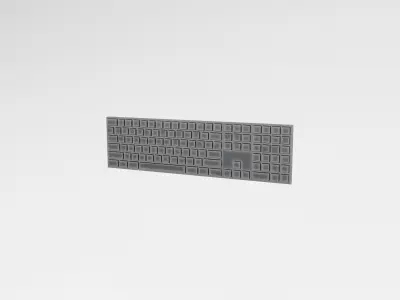 Cartoon Keyboard v1 007 Low-poly 3D model