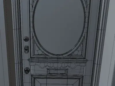 Suburban House Doors 01 3D model