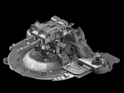Mechanical Building - Fleet Turret 02 3D model