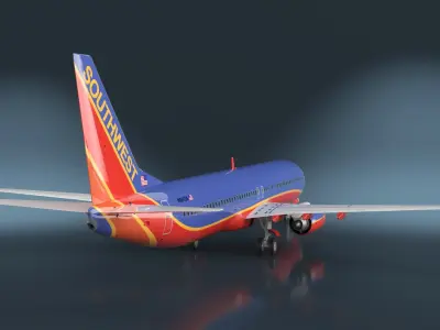  Southwest Airlines Boeing 737-900 ER with Cabin and Doors 