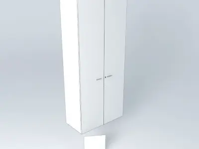 PANELLED DOORS CABINET900x450x2090mm Free 3D model