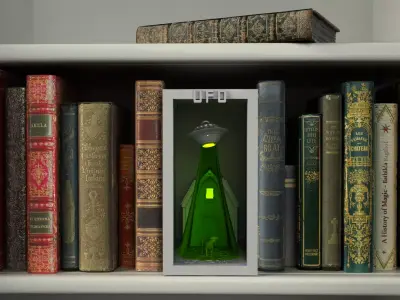 UFO booknook 3D print model