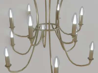 rustic Chandelier Free low-poly 3D model