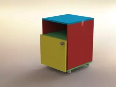 Bed side cabinet 400 x 900 Free 3D model