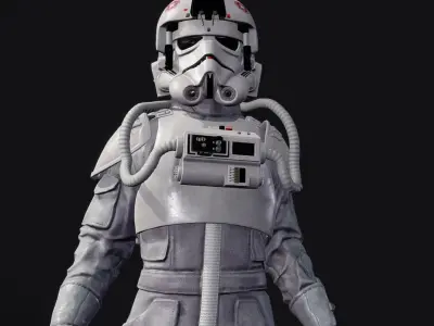 Imperial AT-AT pilot Low-poly 3D model