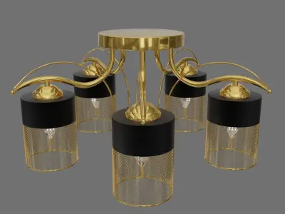 Chandelier 04 3D model purchase